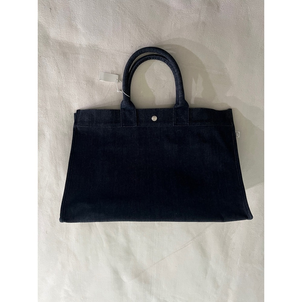 Koala Kanvas Dark Wash Denim Tote Bag Snap Closure Top Handle Blue NWT